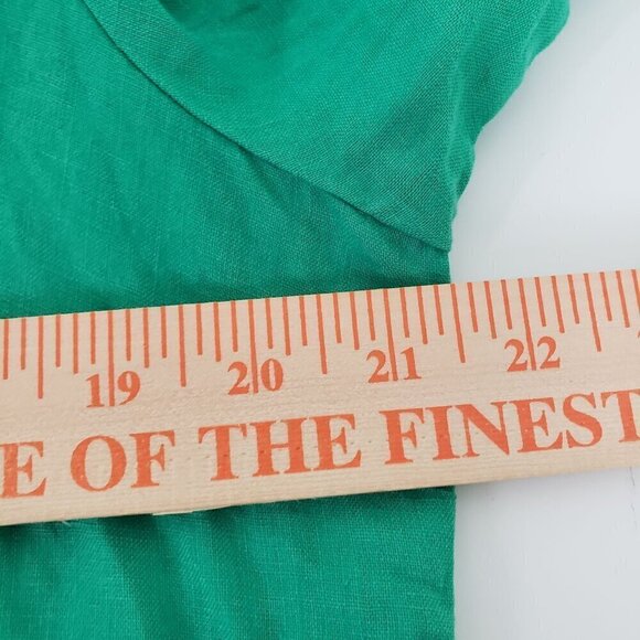 Crown & Ivy Linen Tunic Green Preppy Lightweight Womens Size Large - Picture 9 of 10